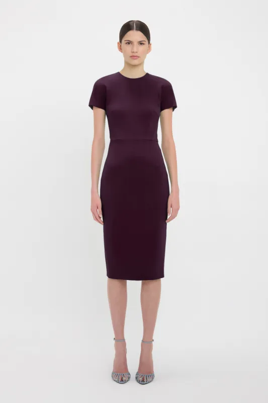 Fitted T-Shirt Dress In Fig sold by Victoria Beckham