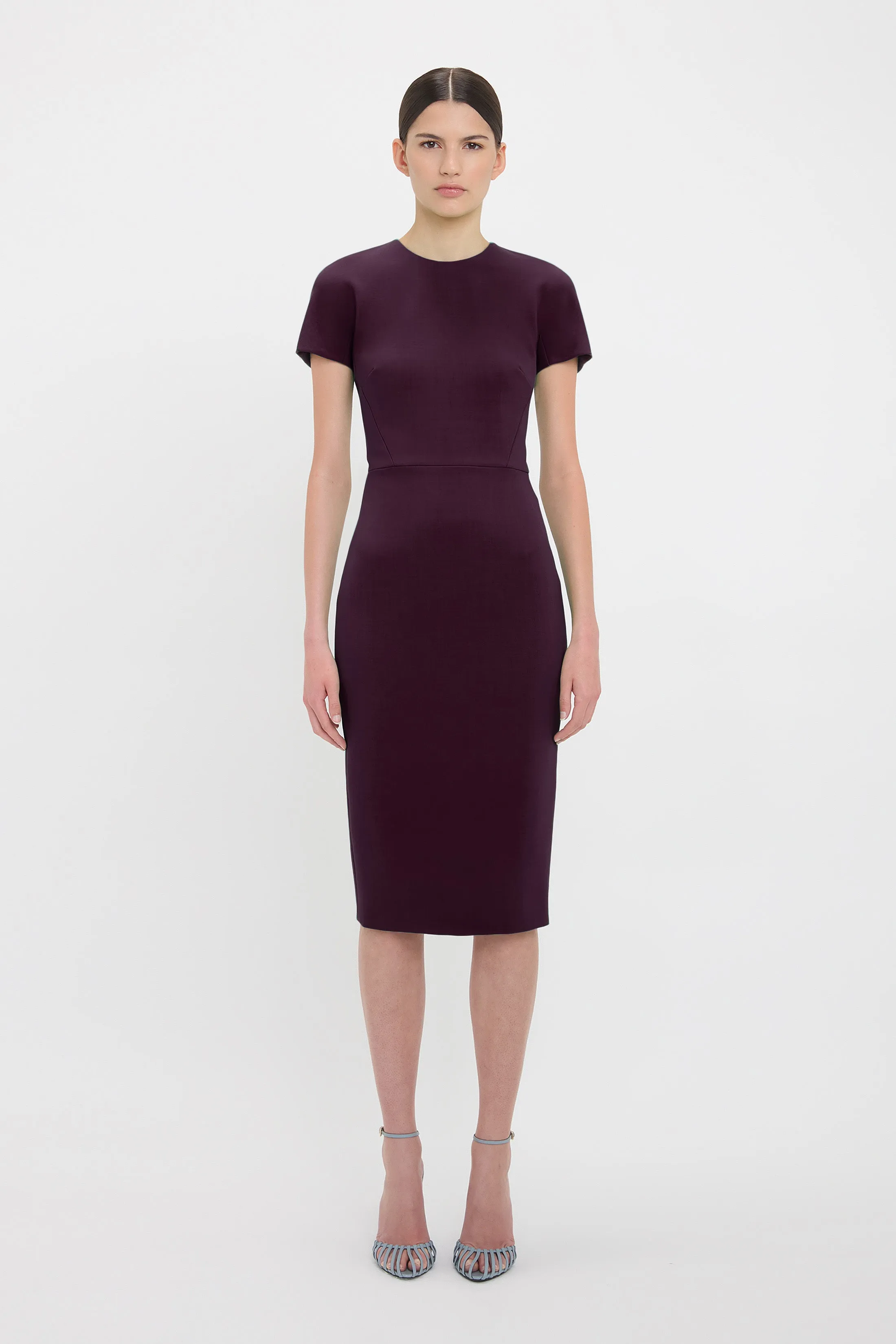 Fitted T-Shirt Dress In Fig sold by Victoria Beckham