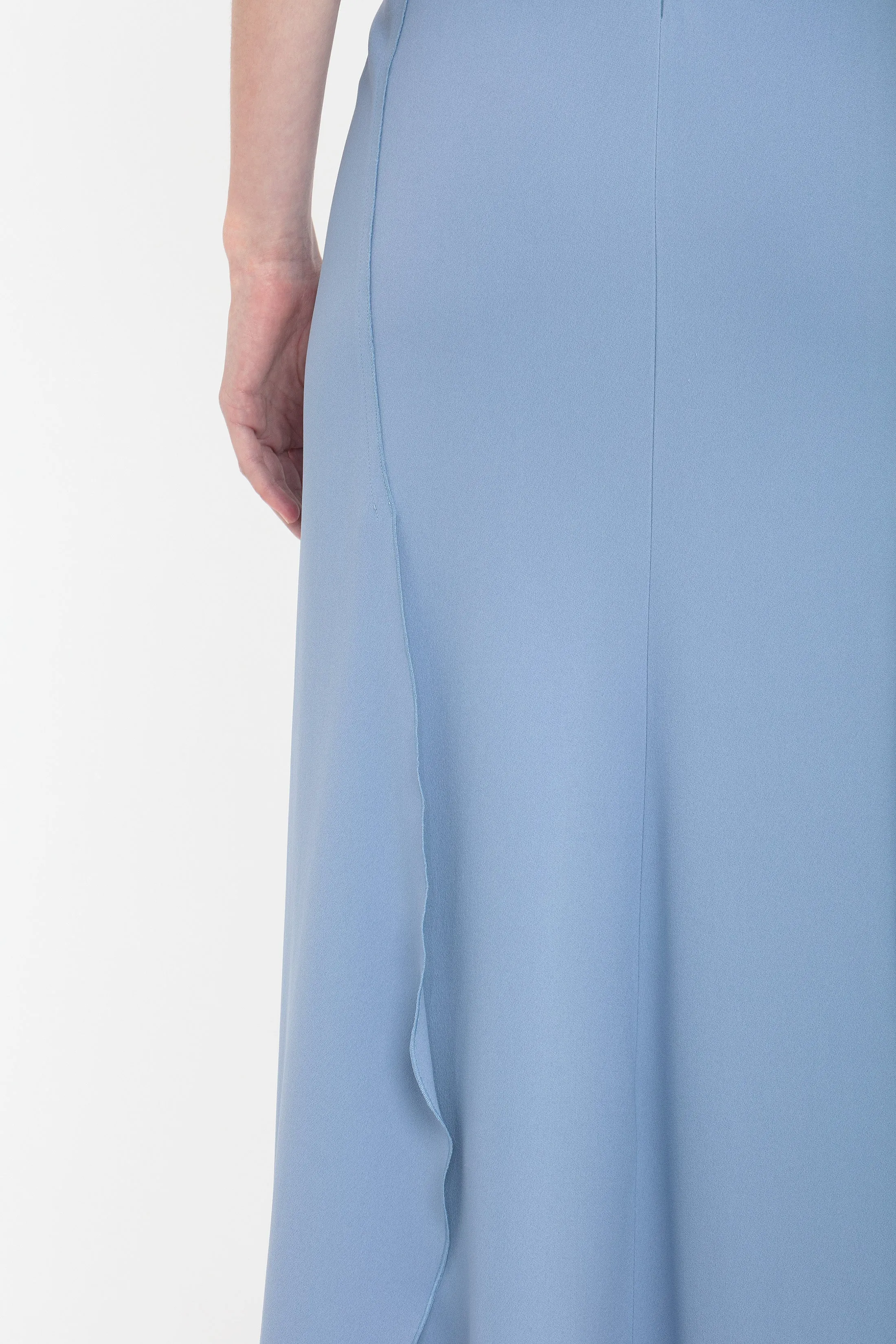 Folded Cap Sleeve Midi Dress In Bluebell sold by Victoria Beckham product image thumbnail 5