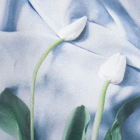 Pleat Detail Pyjama Trouser In Ice Blue Satin Flowers sold by Victoria Beckham product image thumbnail 4