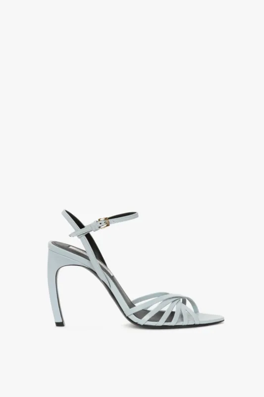 Open Toe Cage Sandal In Grey Leather sold by Victoria Beckham