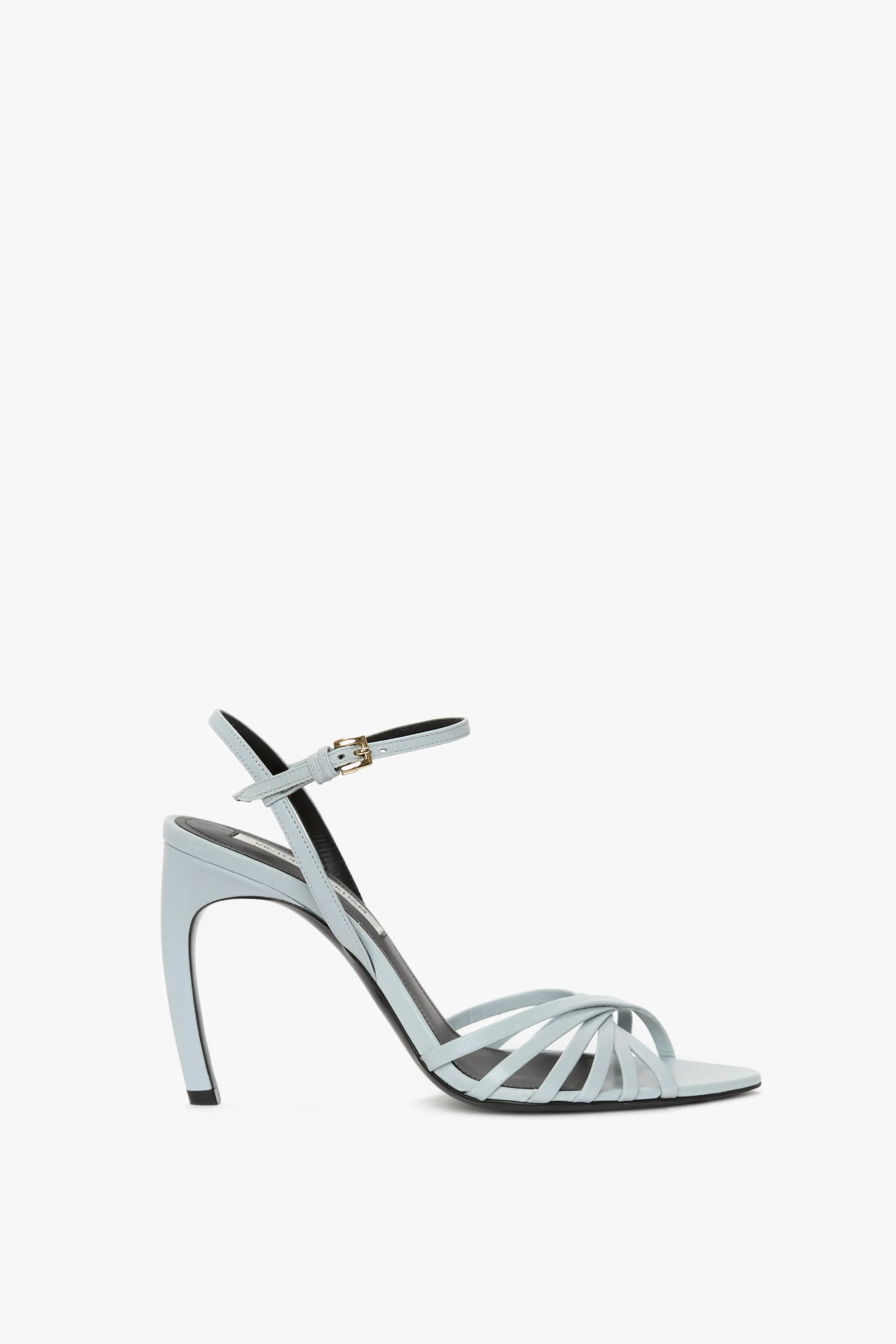 Open Toe Cage Sandal In Grey Leather sold by Victoria Beckham