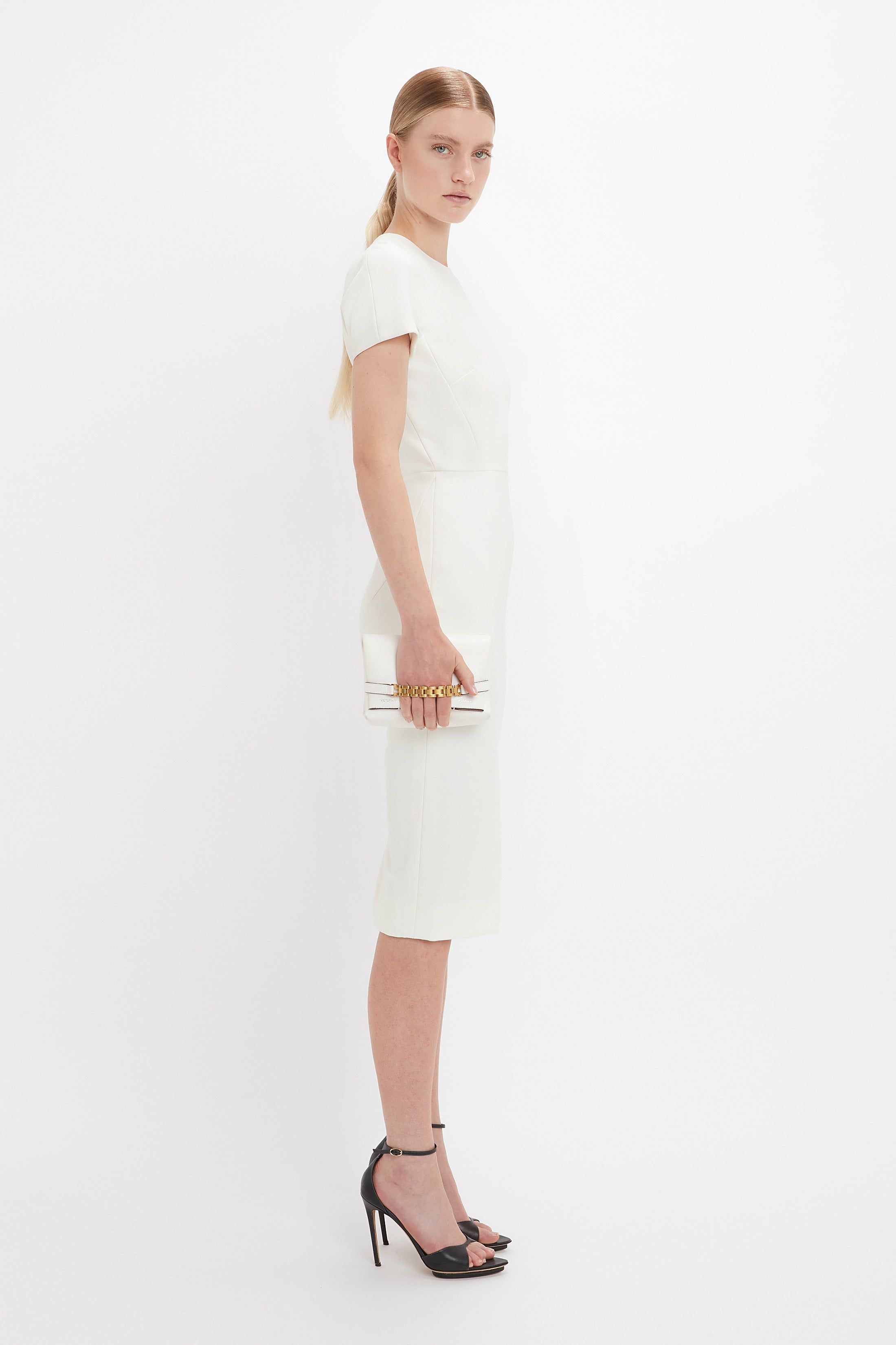 Fitted T-shirt Dress In White sold by Victoria Beckham product image thumbnail 4