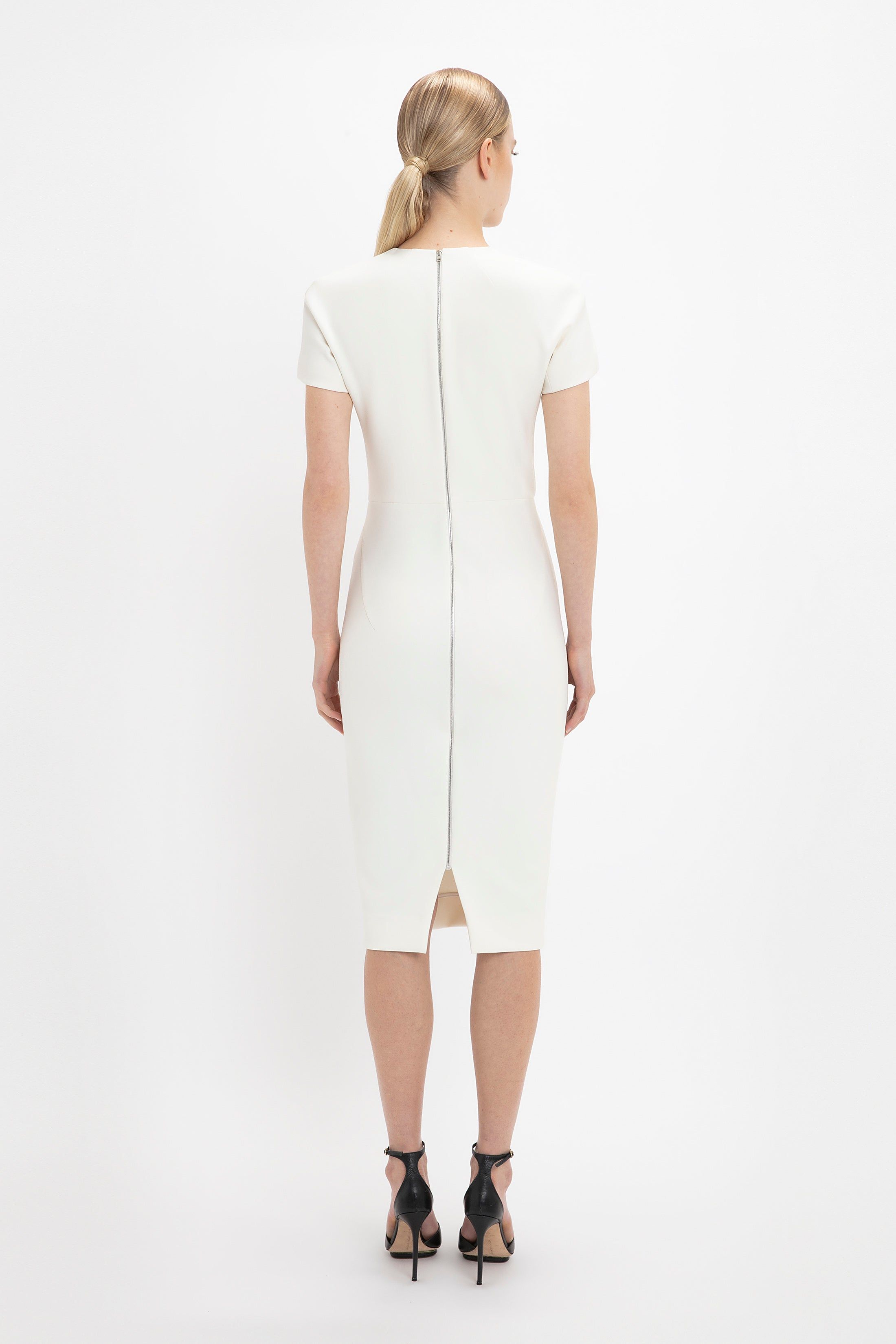 Fitted T-shirt Dress In White sold by Victoria Beckham product image thumbnail 3