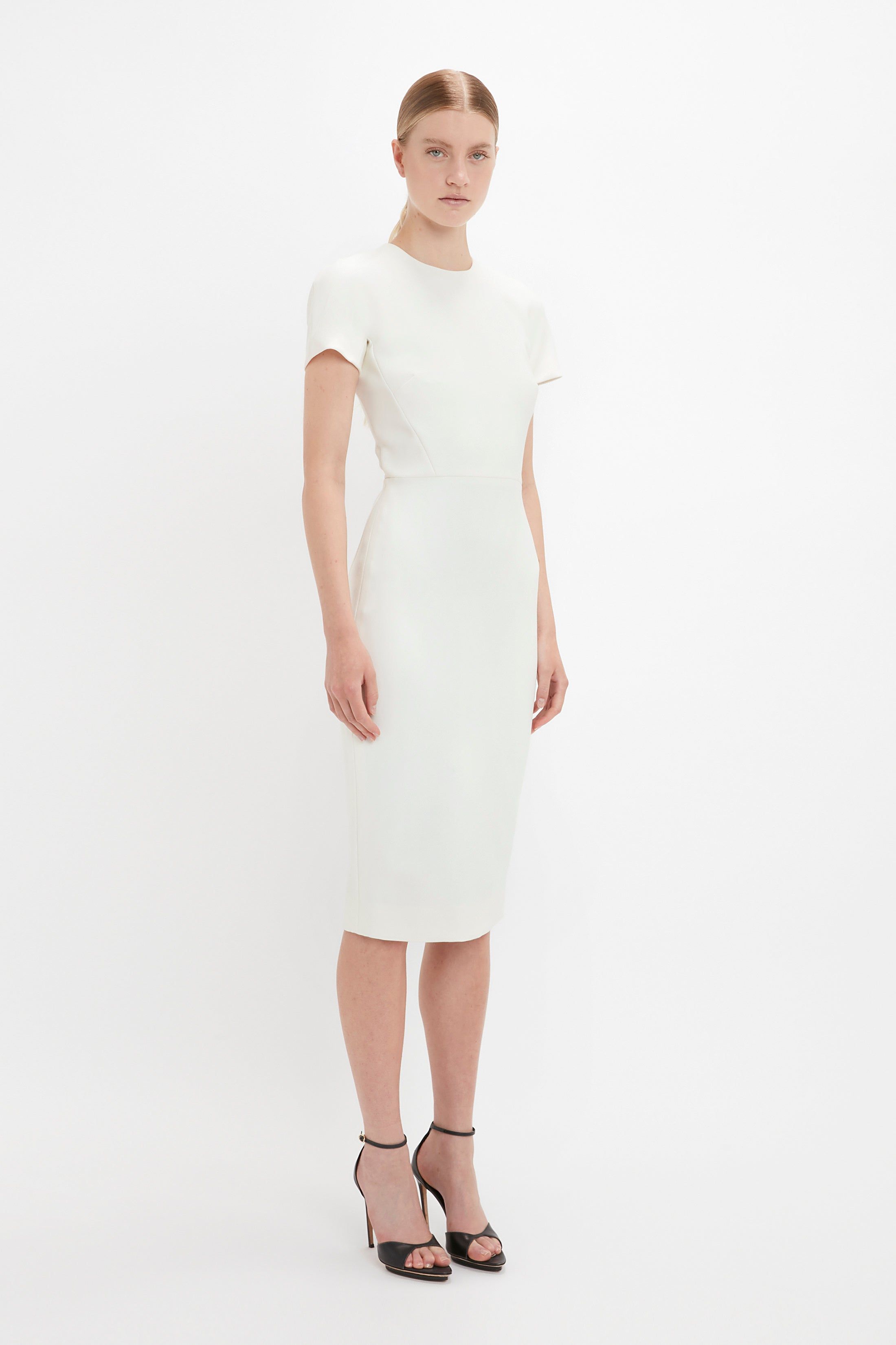 Fitted T-shirt Dress In White sold by Victoria Beckham product image thumbnail 2