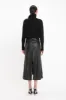 Panelled Flare Skirt In Soft Black Leather sold by Victoria Beckham