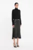 Panelled Flare Skirt In Soft Black Leather sold by Victoria Beckham