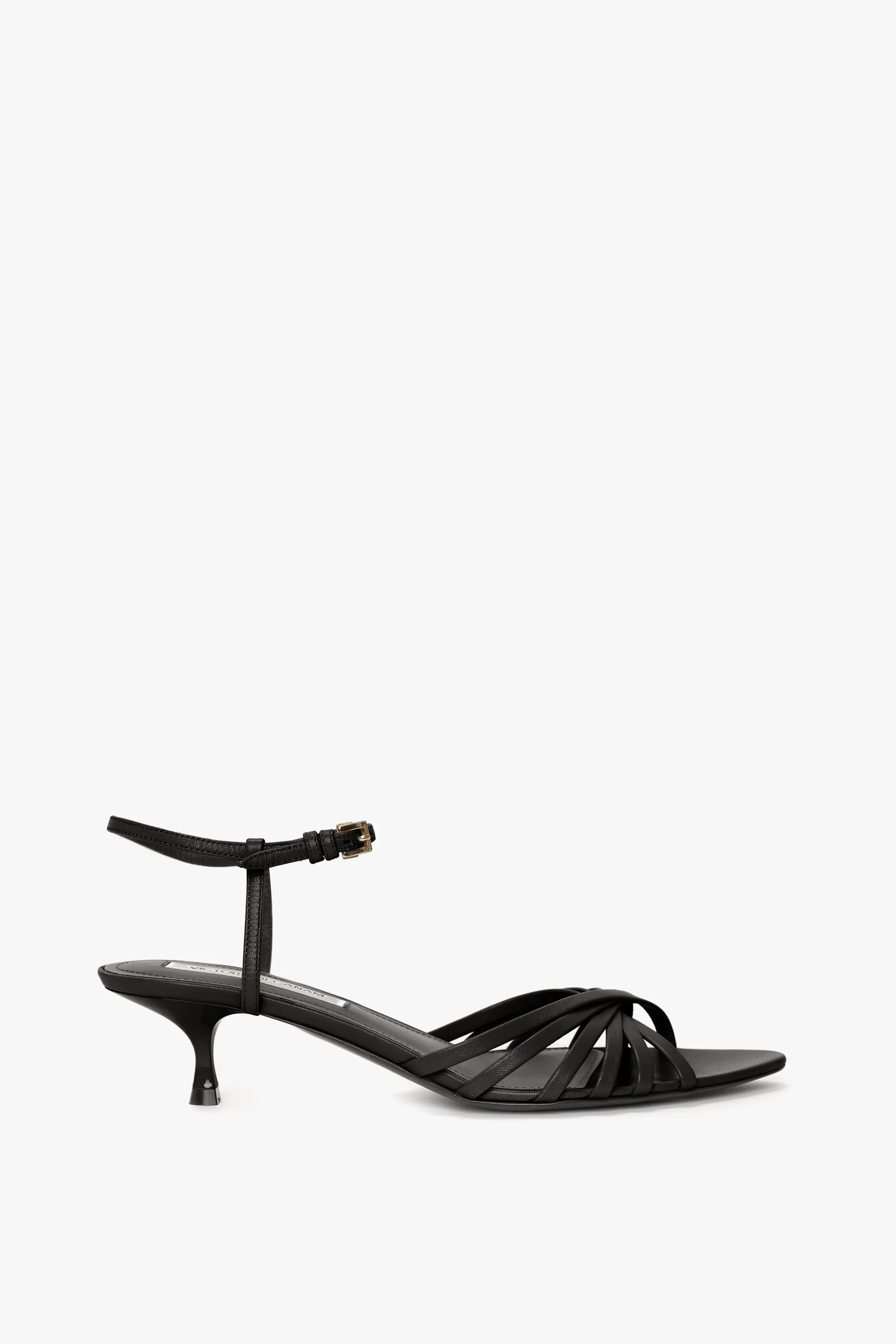 Cage Kitten Heel In Black sold by Victoria Beckham