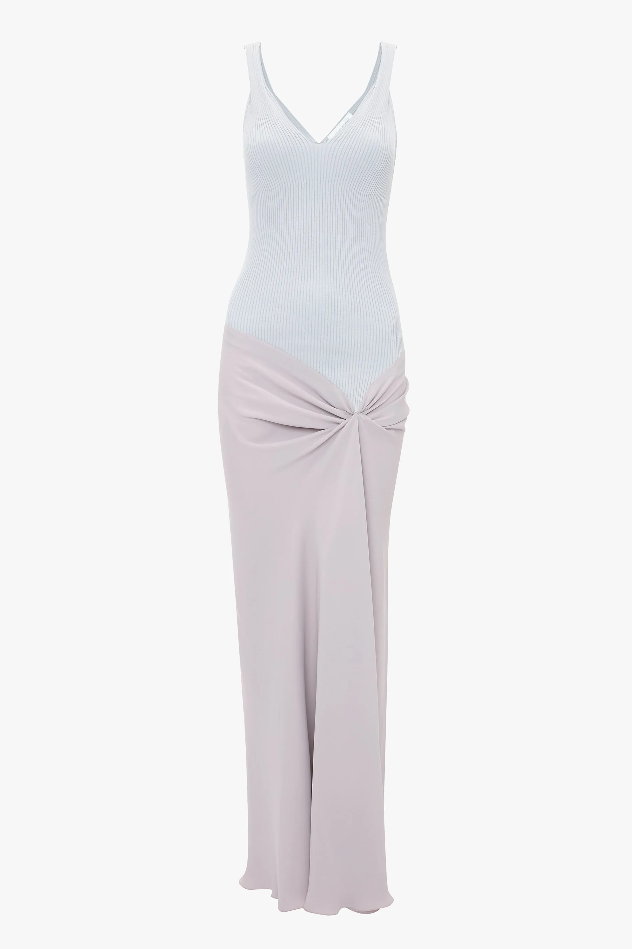 Knit Detail Cami Midi Dress In Heather sold by Victoria Beckham product image thumbnail 5