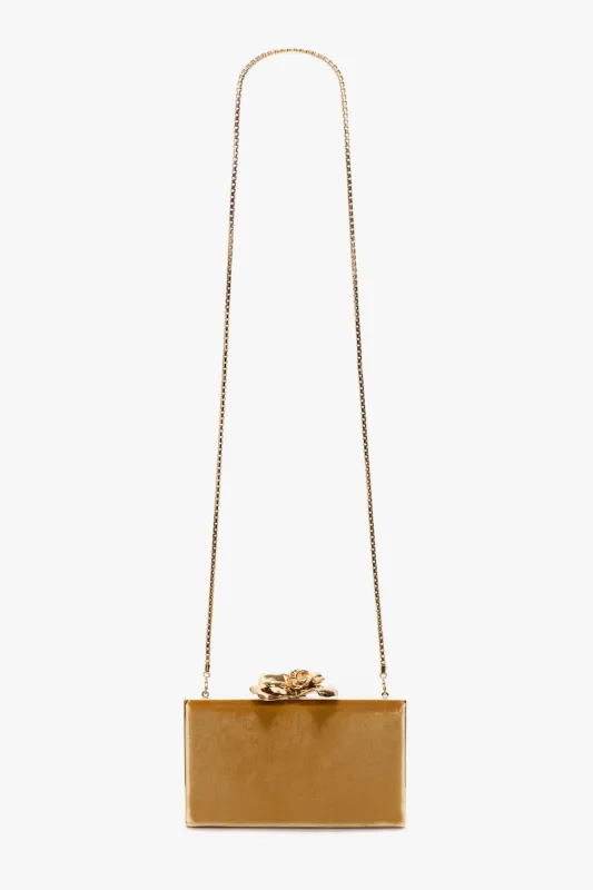 Frame Flower Bag Minaudiere In Light Gold sold by Victoria Beckham