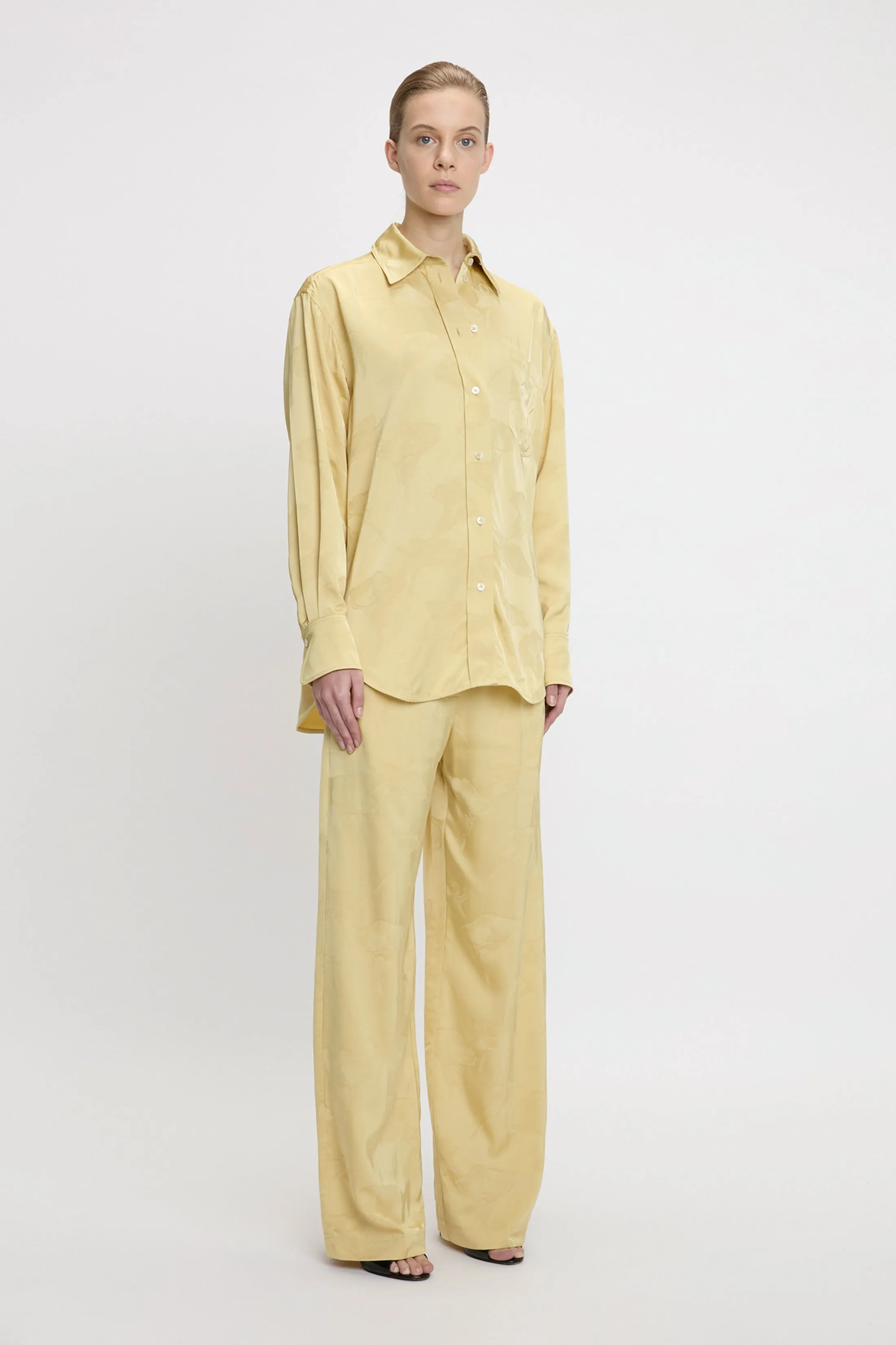 Pyjama Shirt In Gold sold by Victoria Beckham product image thumbnail 2
