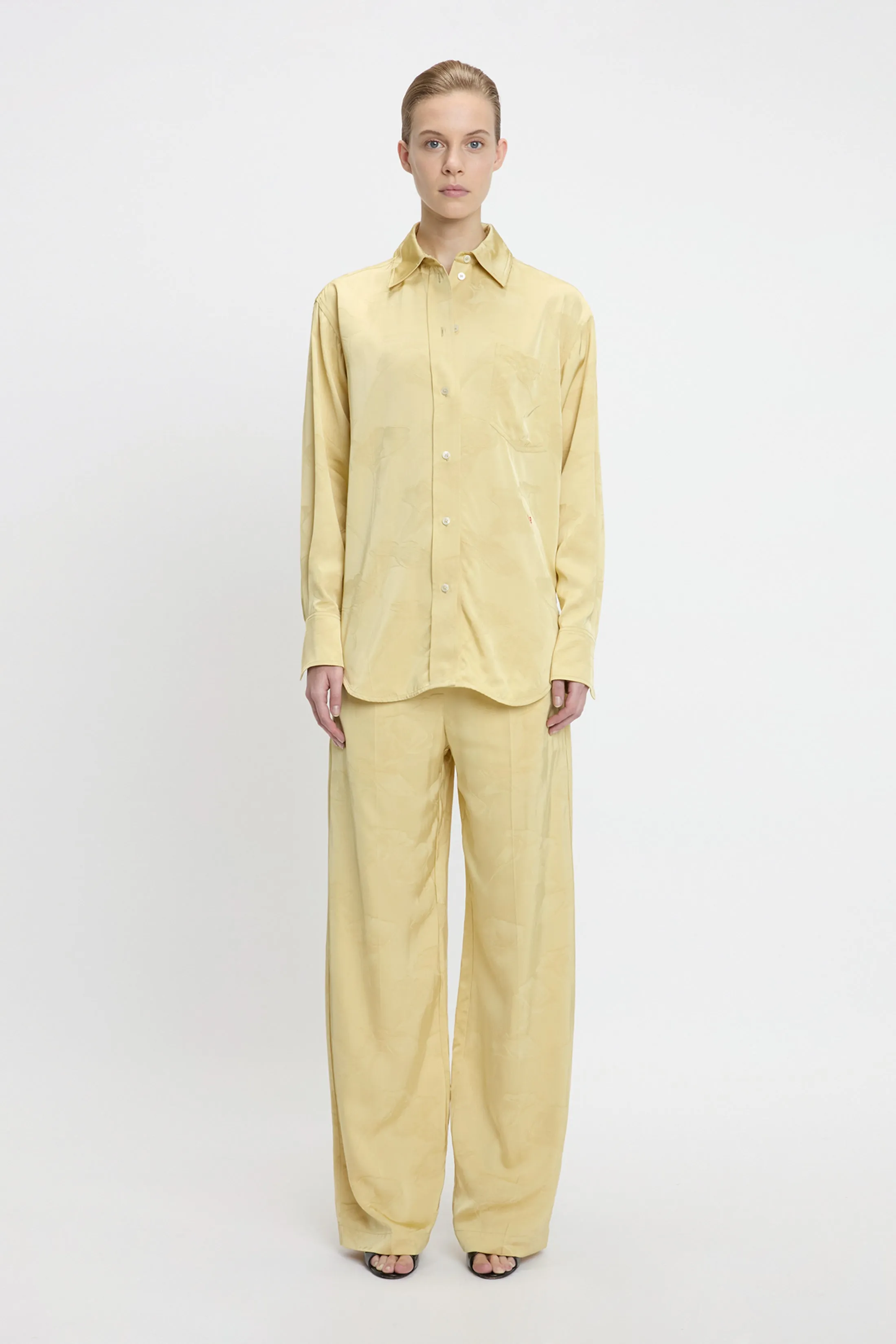 Pyjama Shirt In Gold sold by Victoria Beckham