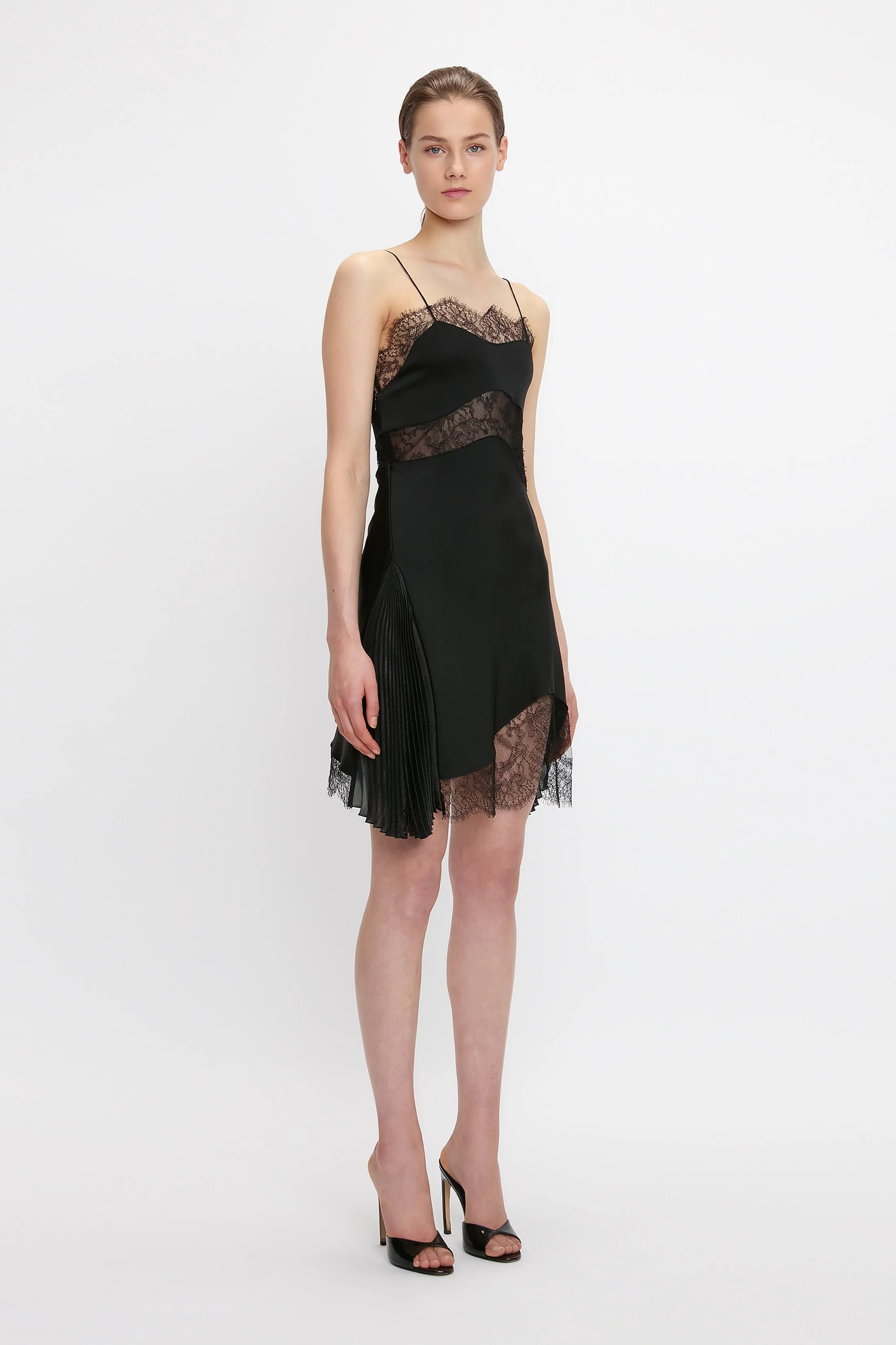 Mini Lace Cami Dress In Black sold by Victoria Beckham product image thumbnail 2