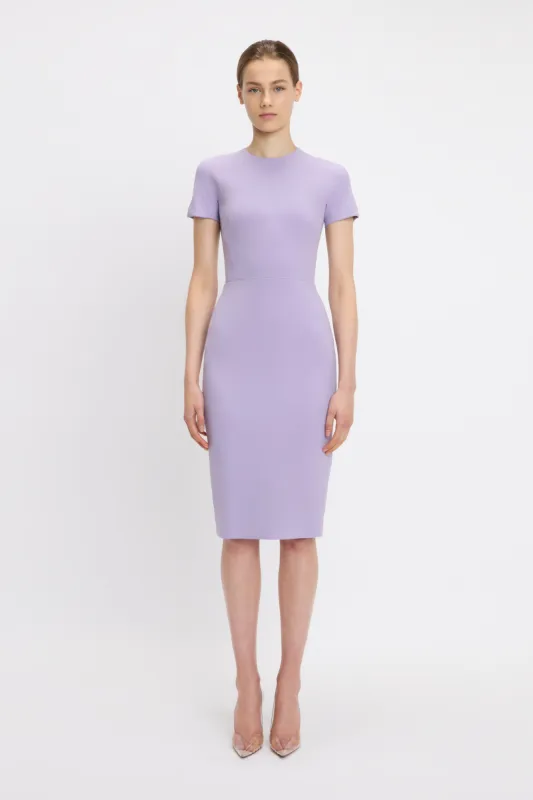 T-Shirt Fitted Dress In Lilac sold by Victoria Beckham