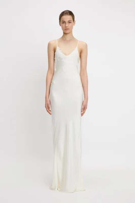 Lace Detail Cami Dress In Ivory sold by Victoria Beckham