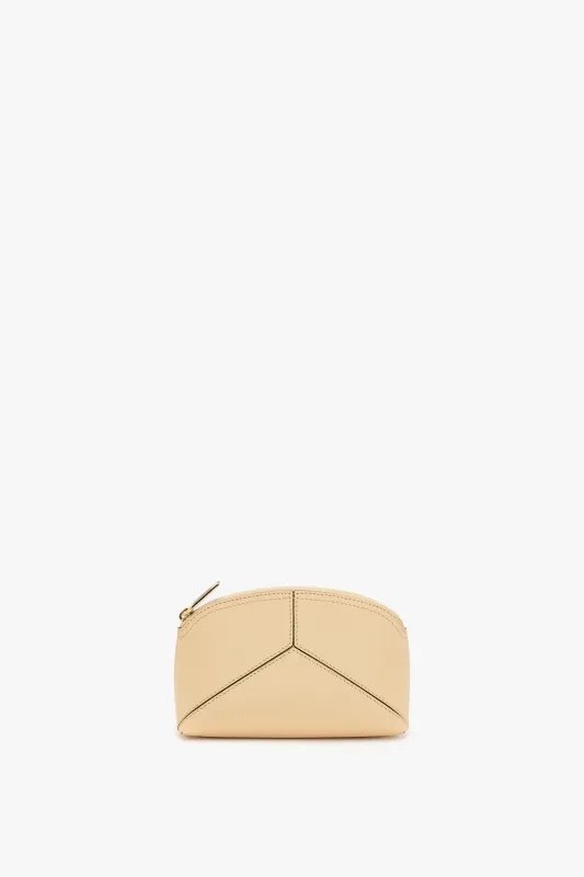 Victoria Mini Travel Pouch In Peach Grained Leather sold by Victoria Beckham