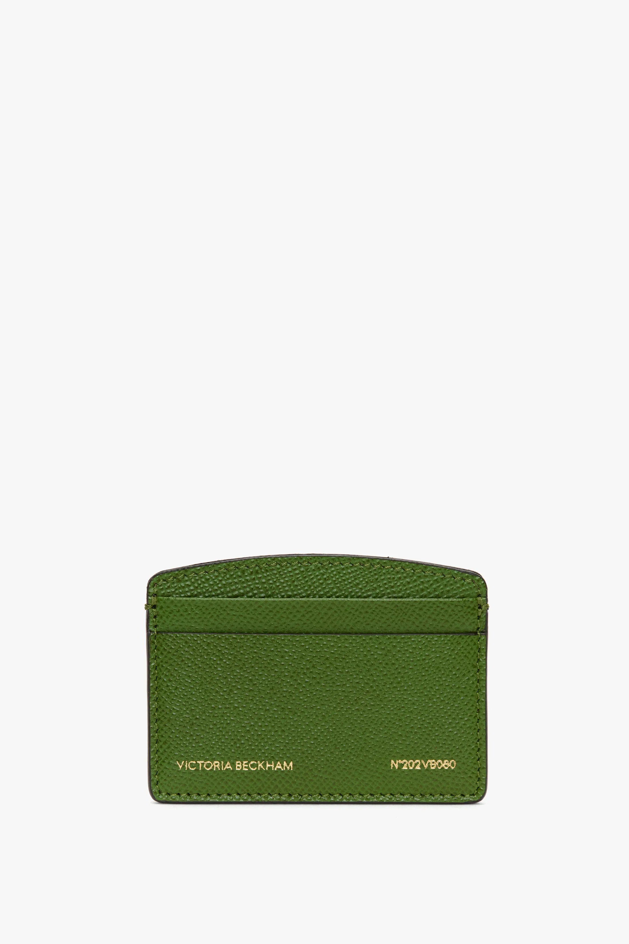 Victoria Card Holder In Green Grained Leather sold by Victoria Beckham