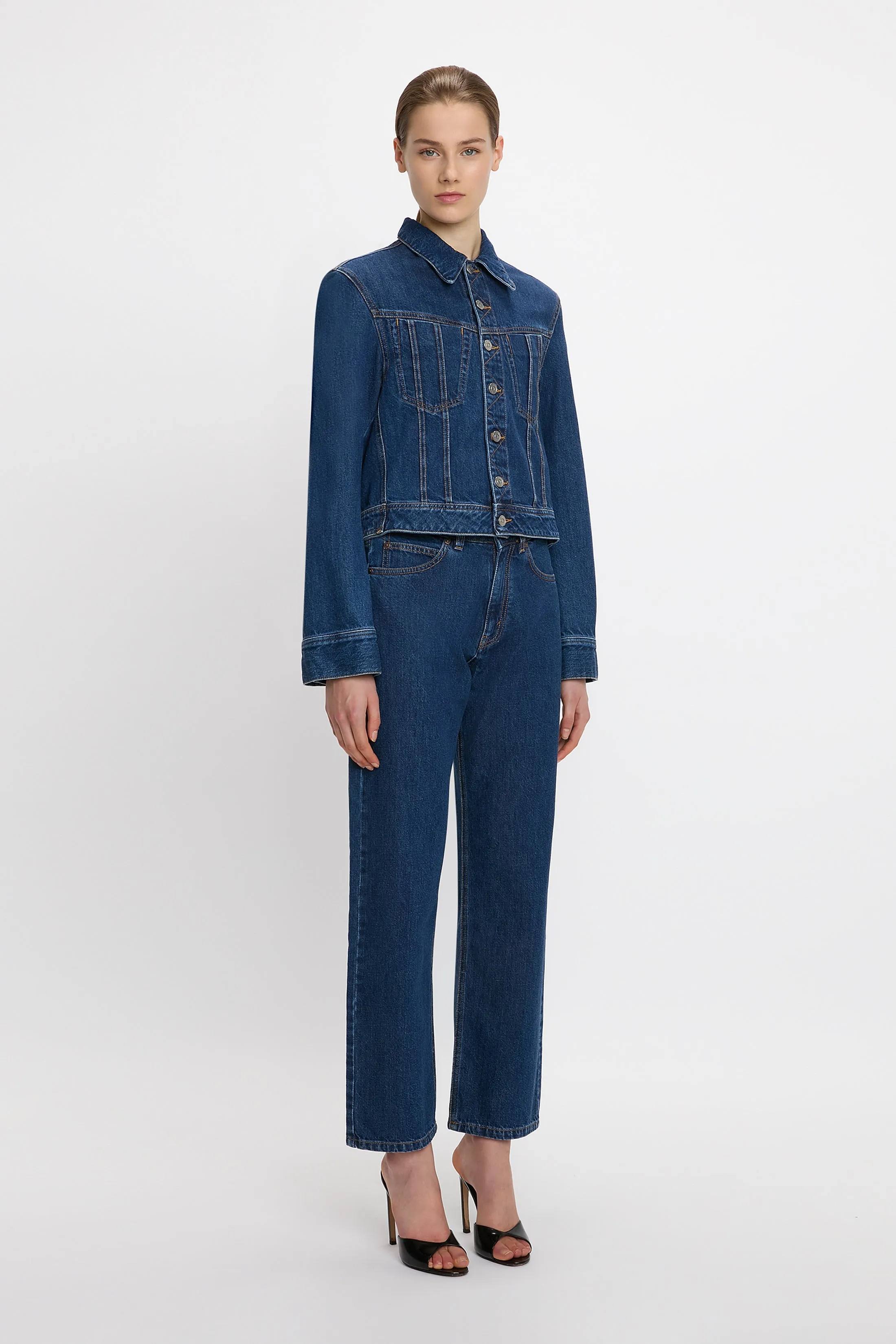 Denim Jacket In Deep Blue Stonewash sold by Victoria Beckham product image thumbnail 2