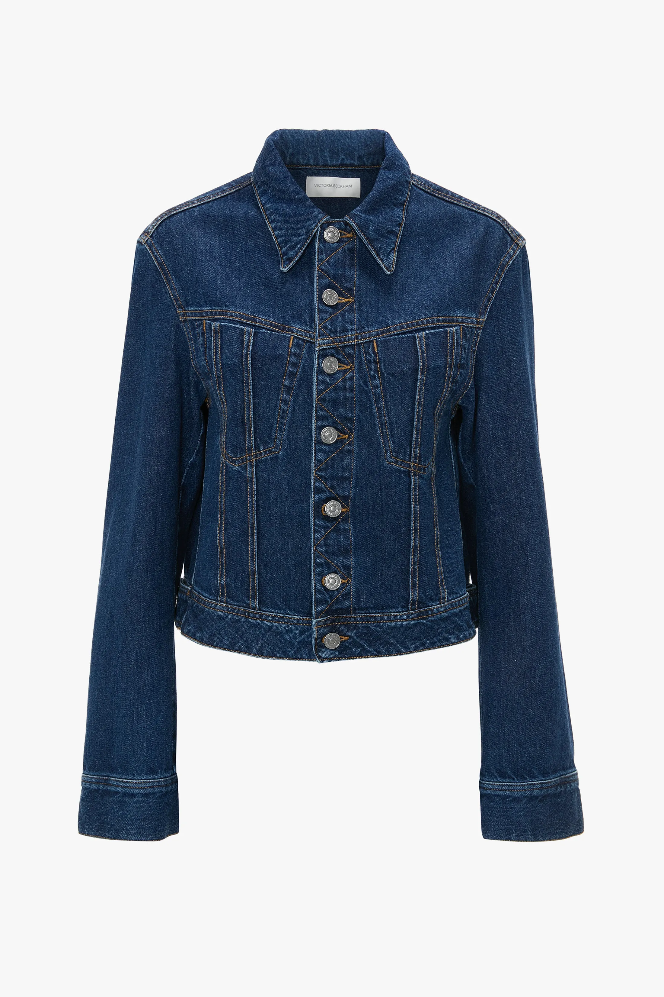 Denim Jacket In Deep Blue Stonewash sold by Victoria Beckham product image thumbnail 4