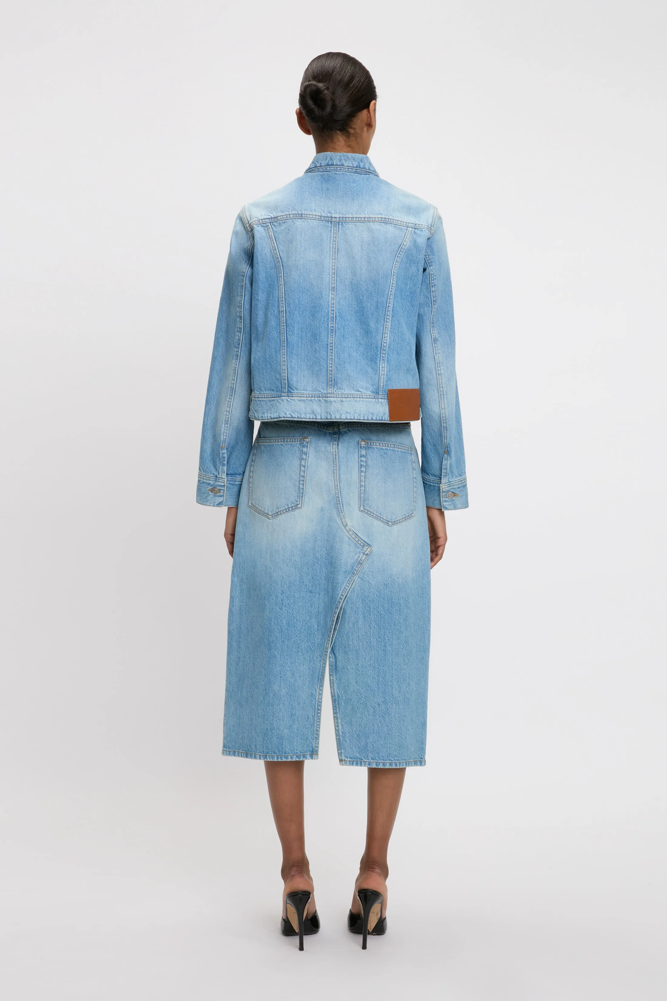 Denim Jacket In Light Blue Wash sold by Victoria Beckham product image thumbnail 3