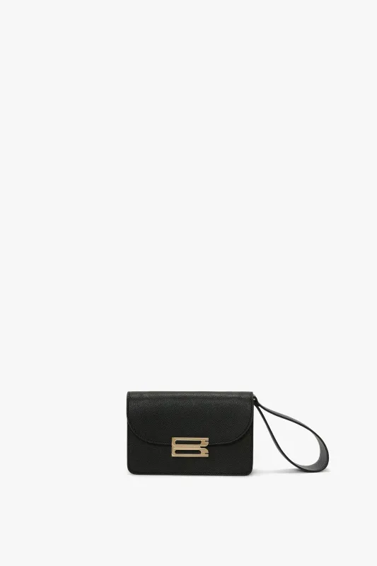Nano Dorian Wristlet In Black Leather sold by Victoria Beckham
