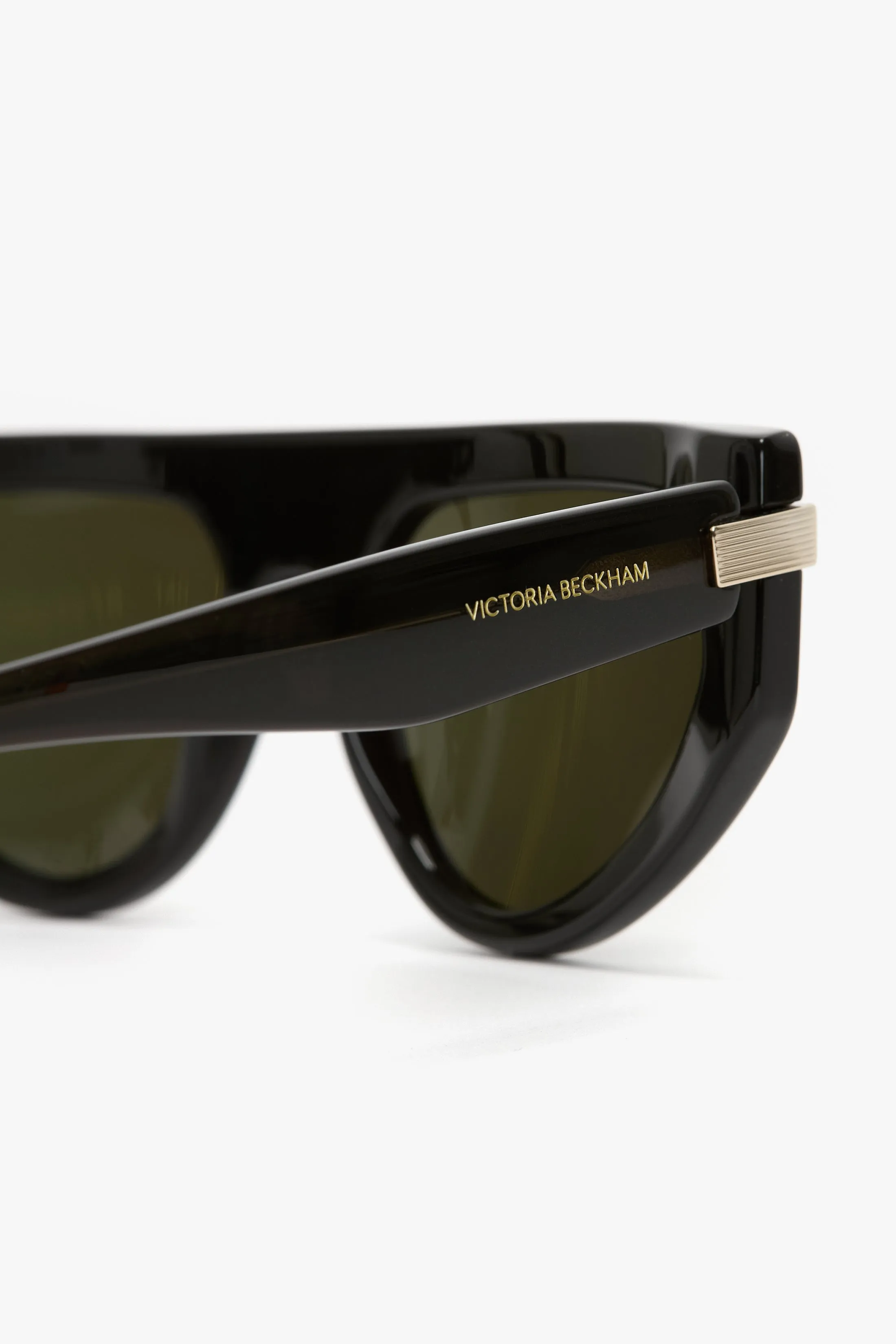 Visor Hinge-Detail Sunglasses In Metalic Chocolate sold by Victoria Beckham product image thumbnail 5