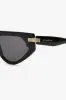 Visor Hinge-Detail Sunglasses In Black sold by Victoria Beckham