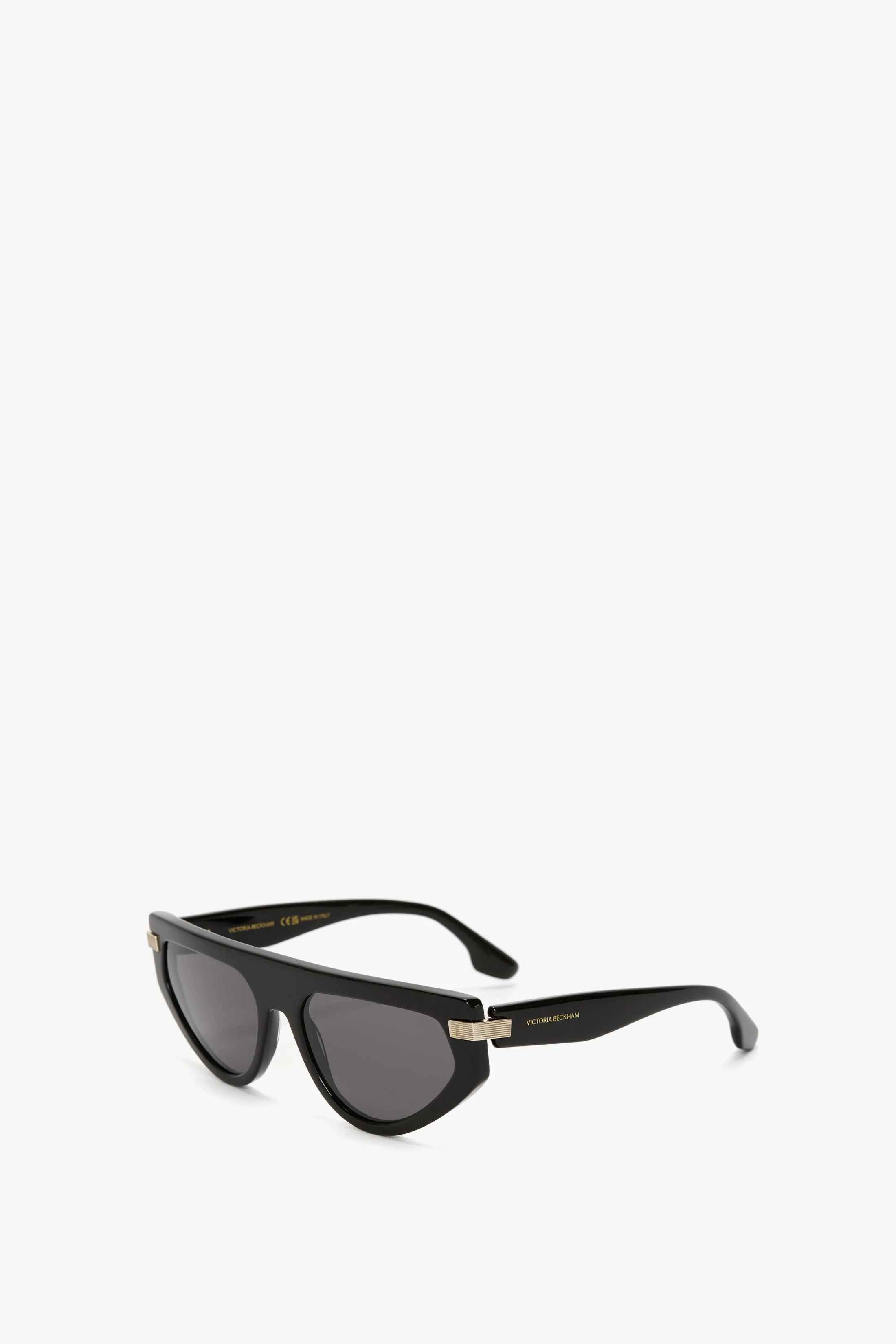 Visor Hinge-Detail Sunglasses In Black sold by Victoria Beckham product image thumbnail 3