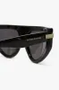 Visor Hinge-Detail Sunglasses In Black sold by Victoria Beckham