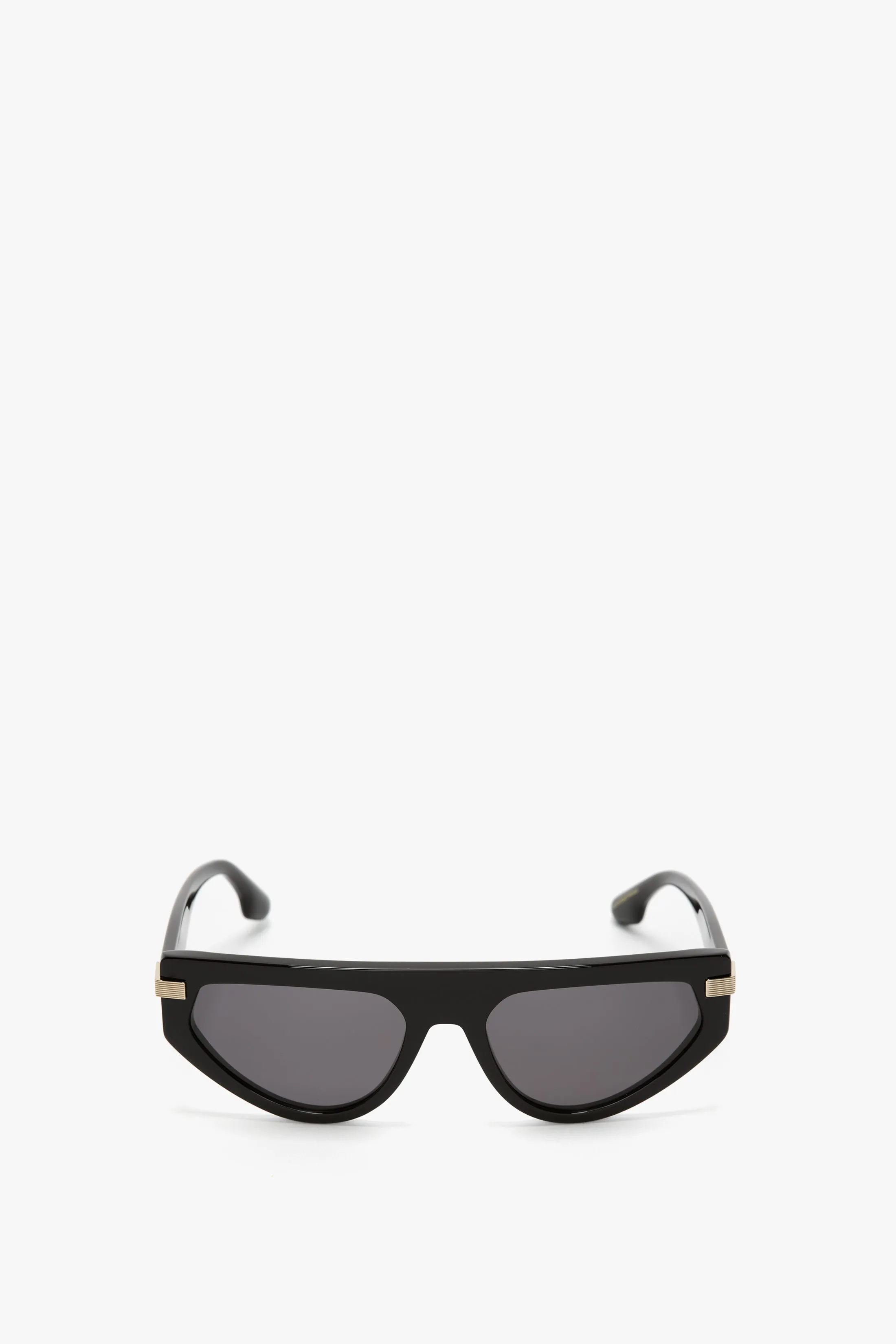 Visor Hinge-Detail Sunglasses In Black sold by Victoria Beckham