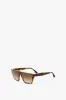 Flat Top Visor Sunglasses In Tortoise sold by Victoria Beckham