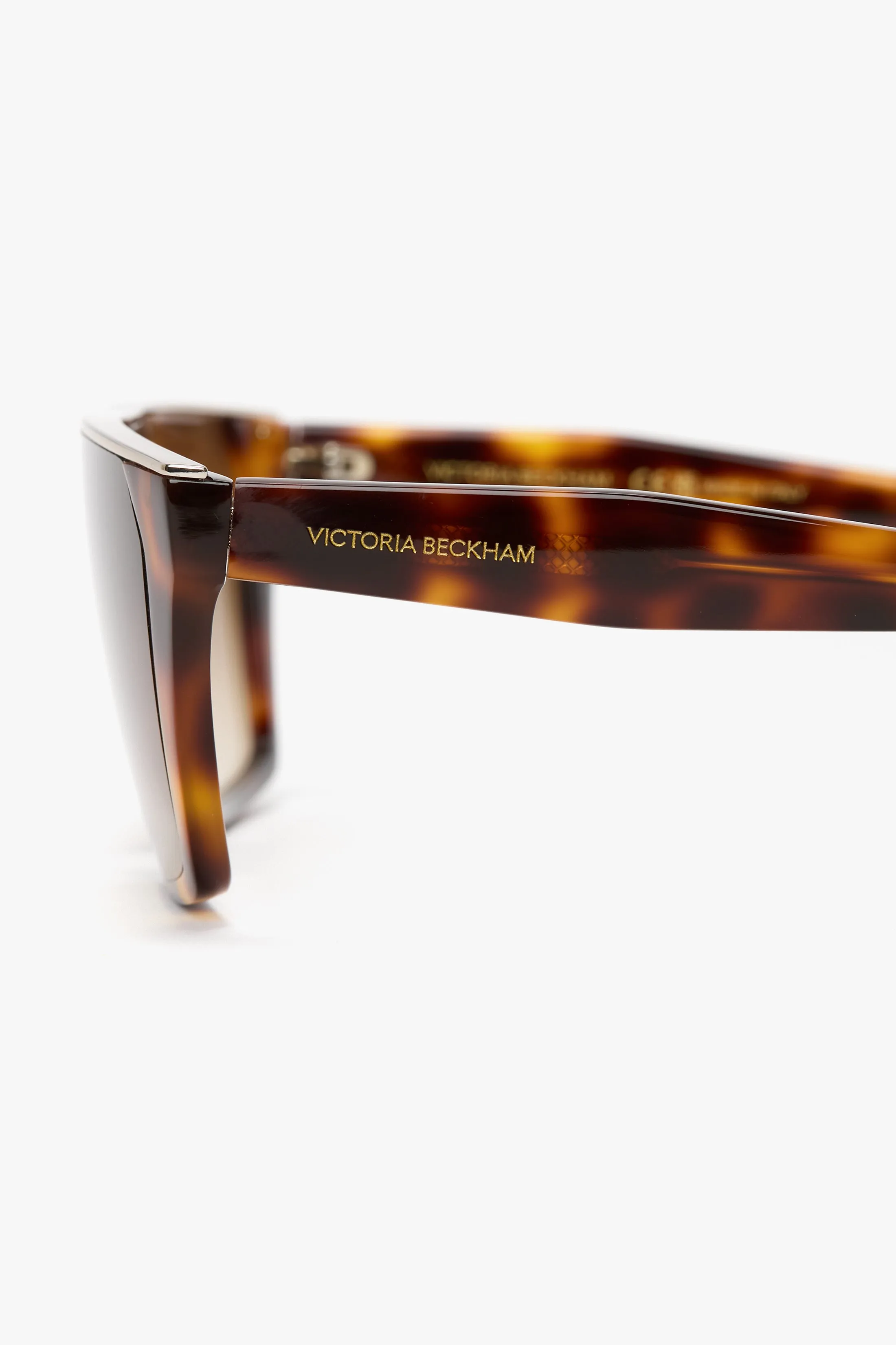 Flat Top Visor Sunglasses In Tortoise sold by Victoria Beckham product image thumbnail 5