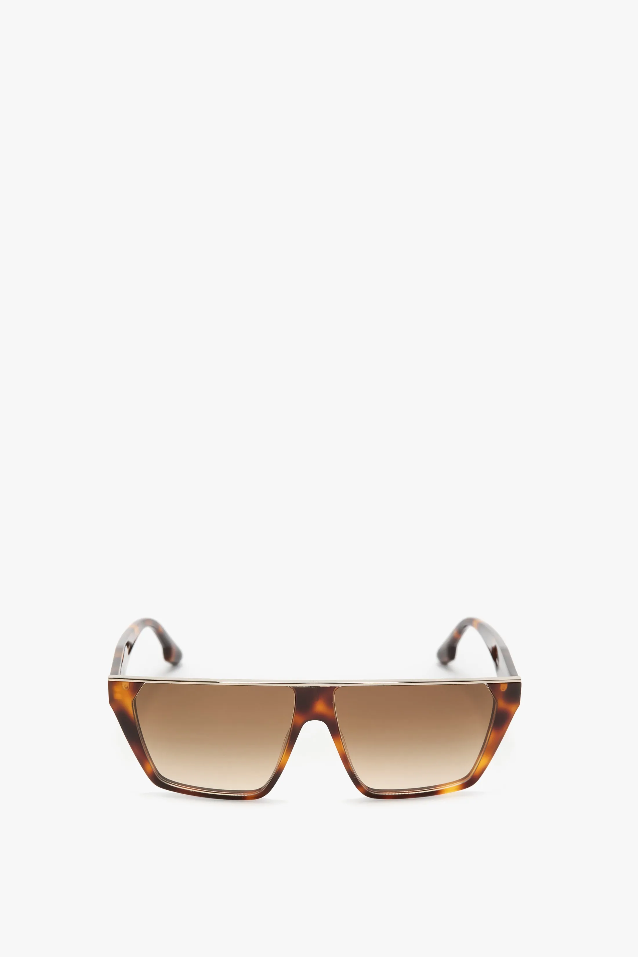 Flat Top Visor Sunglasses In Tortoise sold by Victoria Beckham