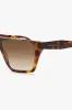 Flat Top Visor Sunglasses In Tortoise sold by Victoria Beckham