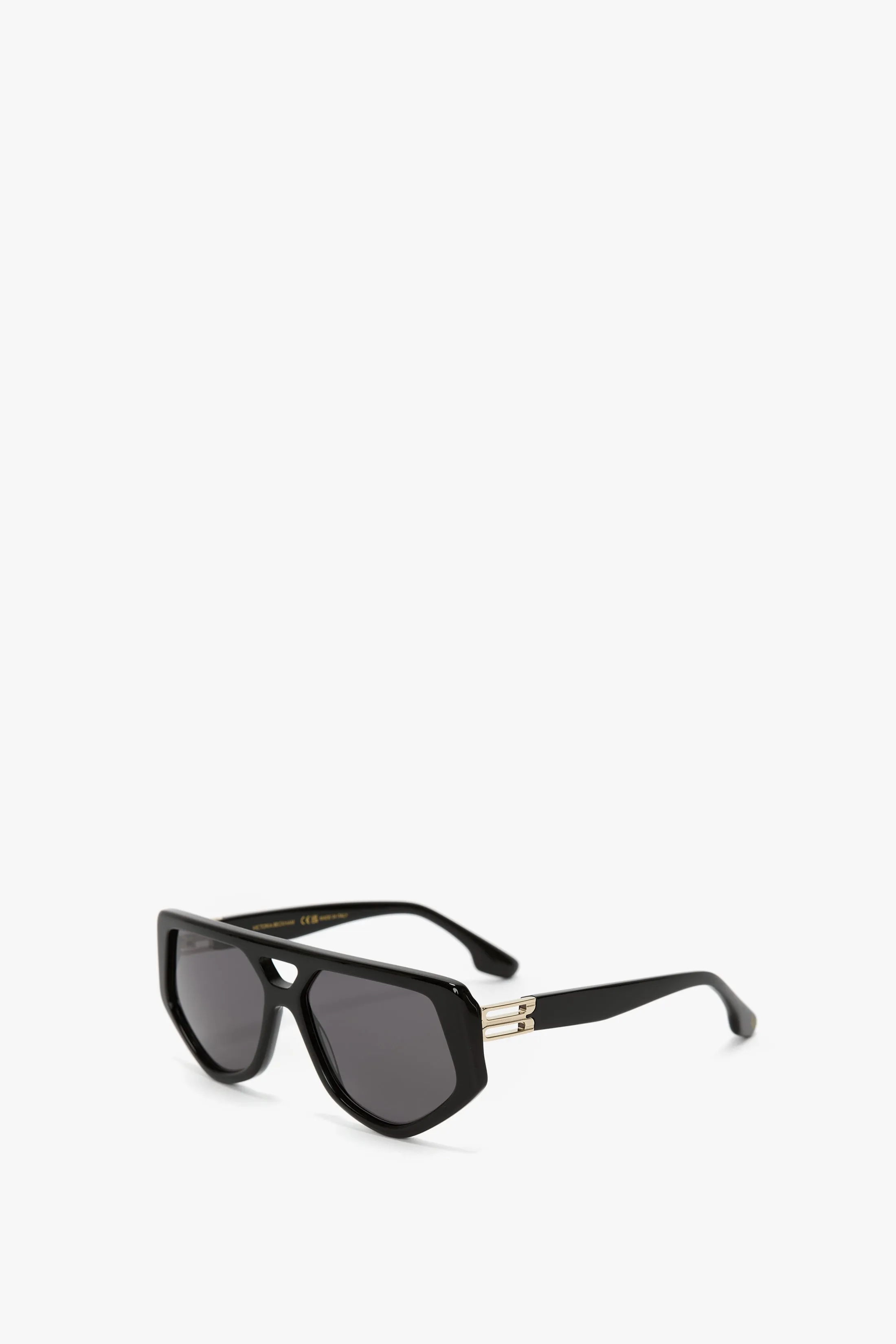 Double Bridge Dorian Logo Sunglasses In Black sold by Victoria Beckham product image thumbnail 3