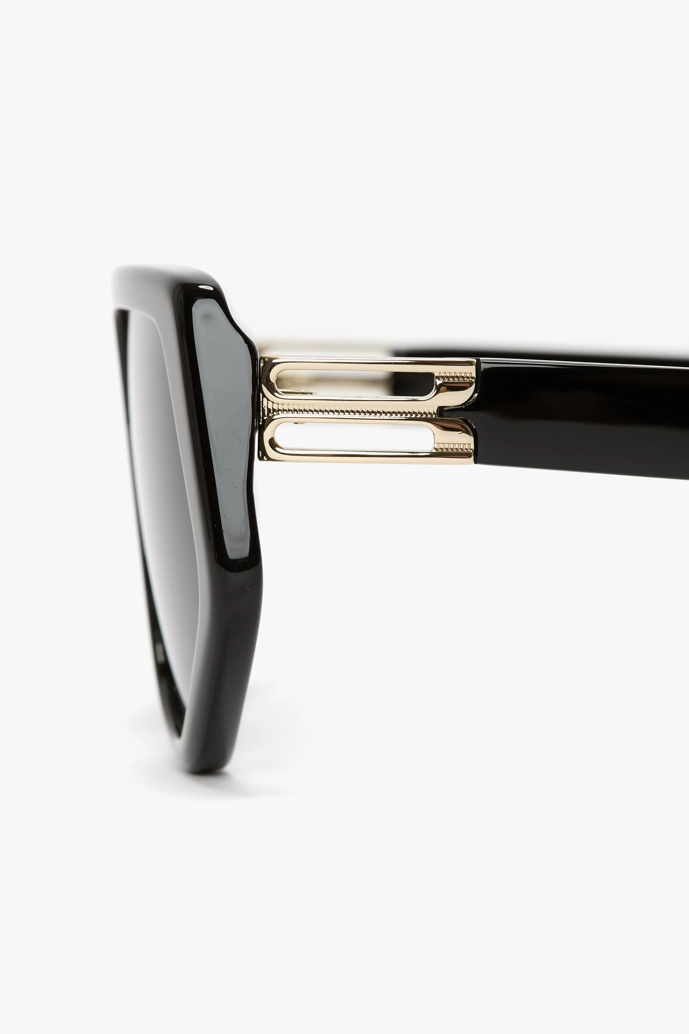 Double Bridge Dorian Logo Sunglasses In Black sold by Victoria Beckham product image thumbnail 5
