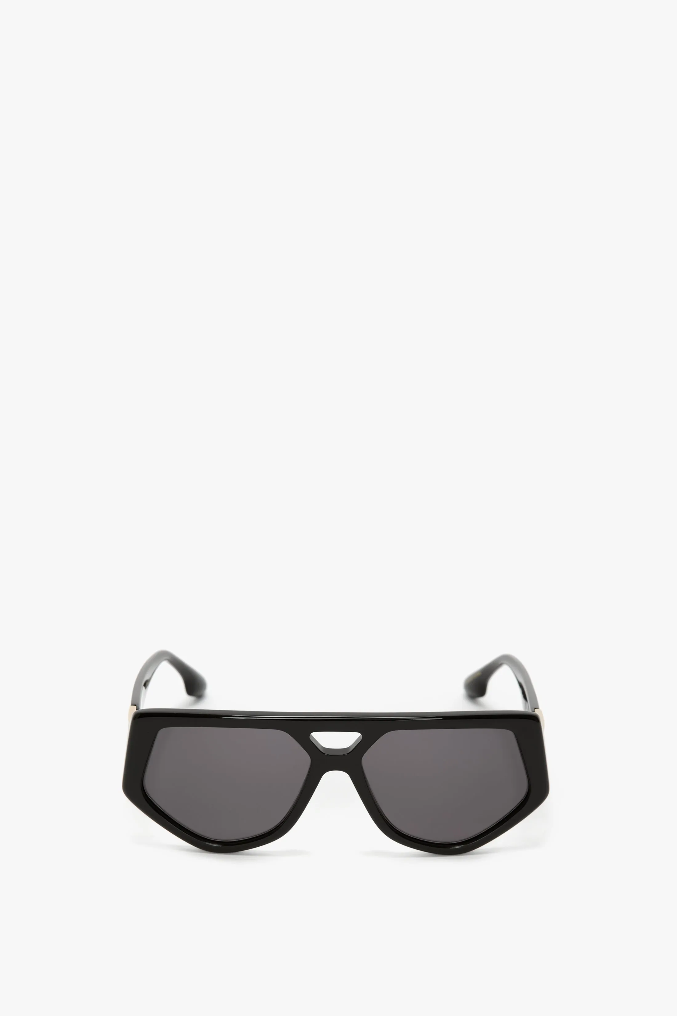 Double Bridge Dorian Logo Sunglasses In Black sold by Victoria Beckham
