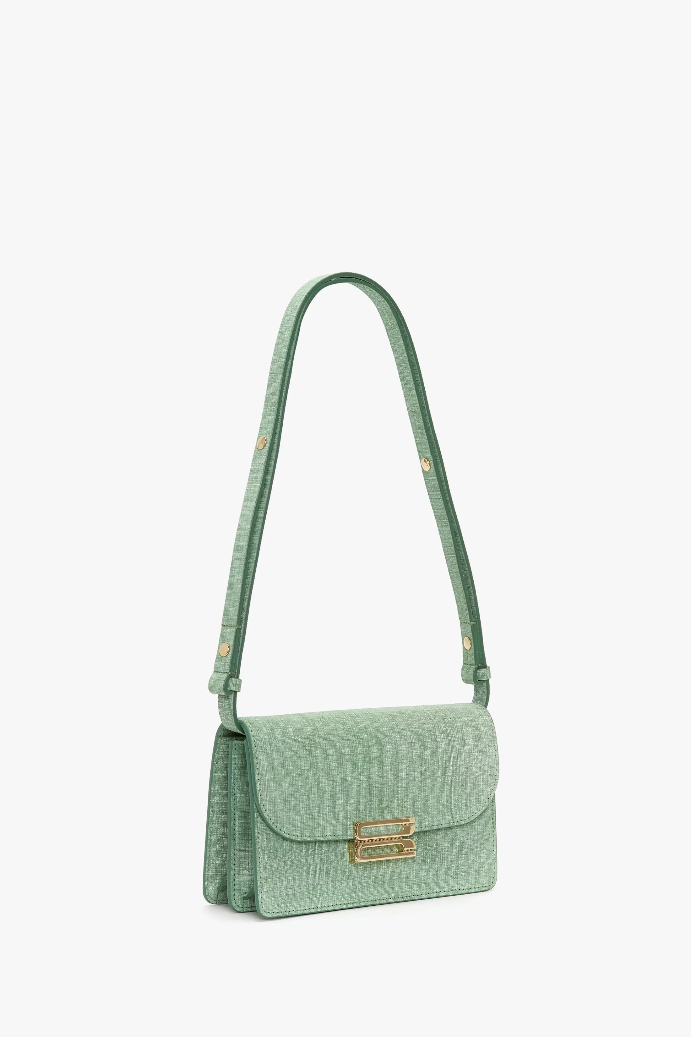 Mini Dorian Bag In Light Green Chambray Effect Suede sold by Victoria Beckham product image thumbnail 2