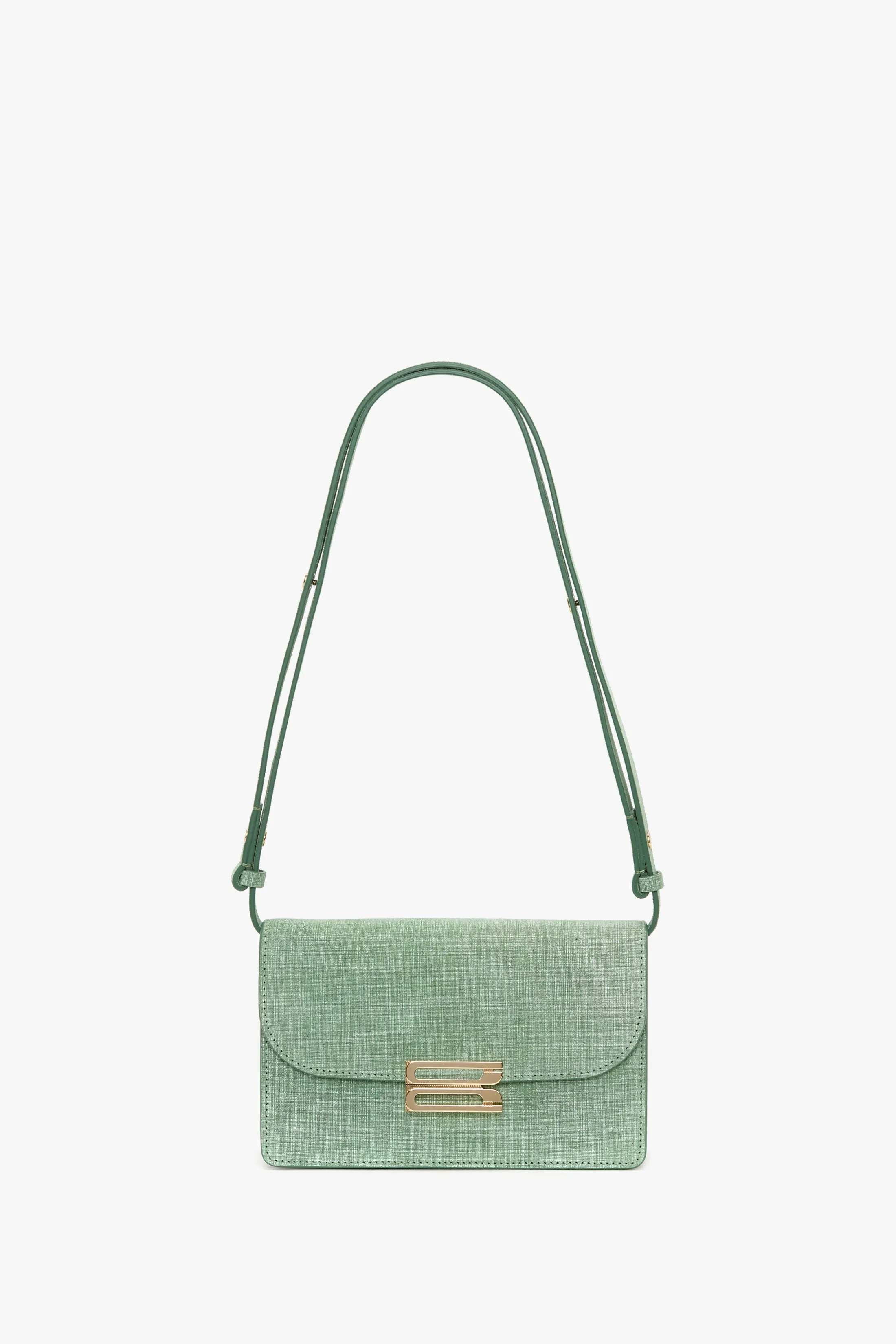 Mini Dorian Bag In Light Green Chambray Effect Suede sold by Victoria Beckham