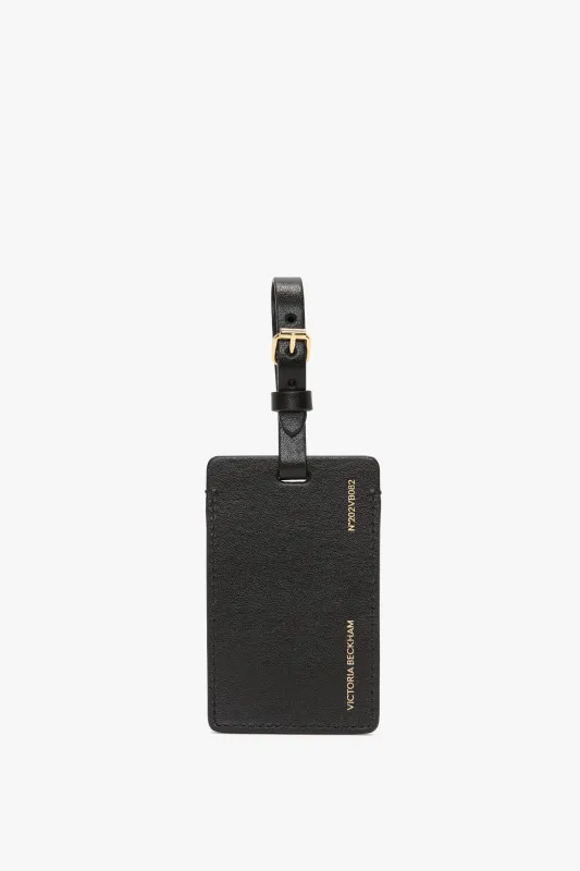 Luggage Tag In Black Smooth Leather sold by Victoria Beckham