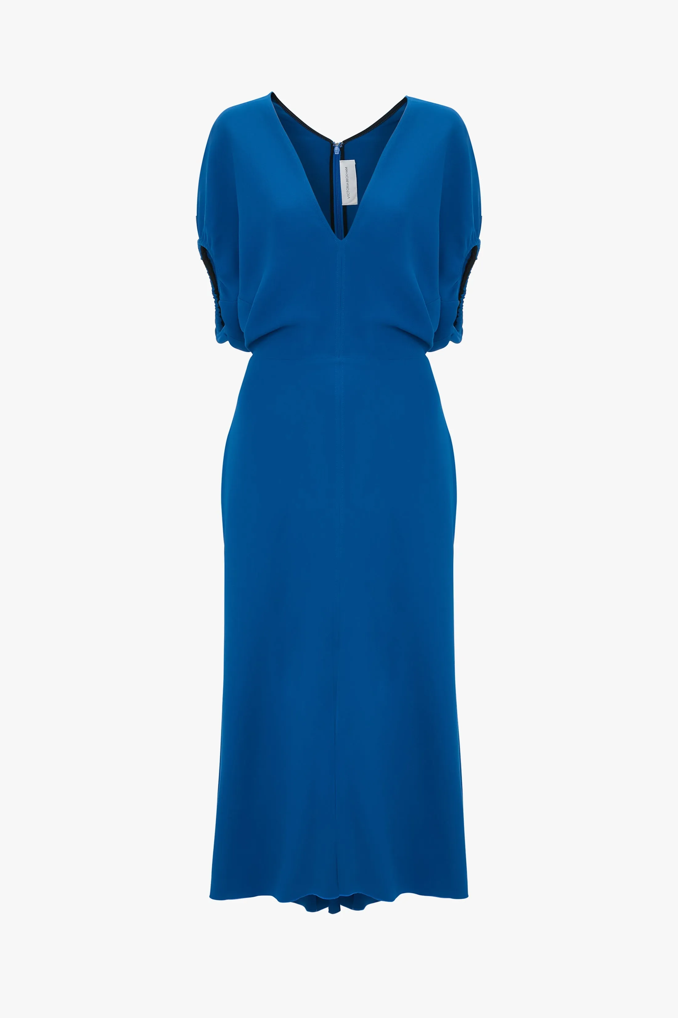 Blouson Detail Midi Dress In Sapphire Blue sold by Victoria Beckham product image thumbnail 4