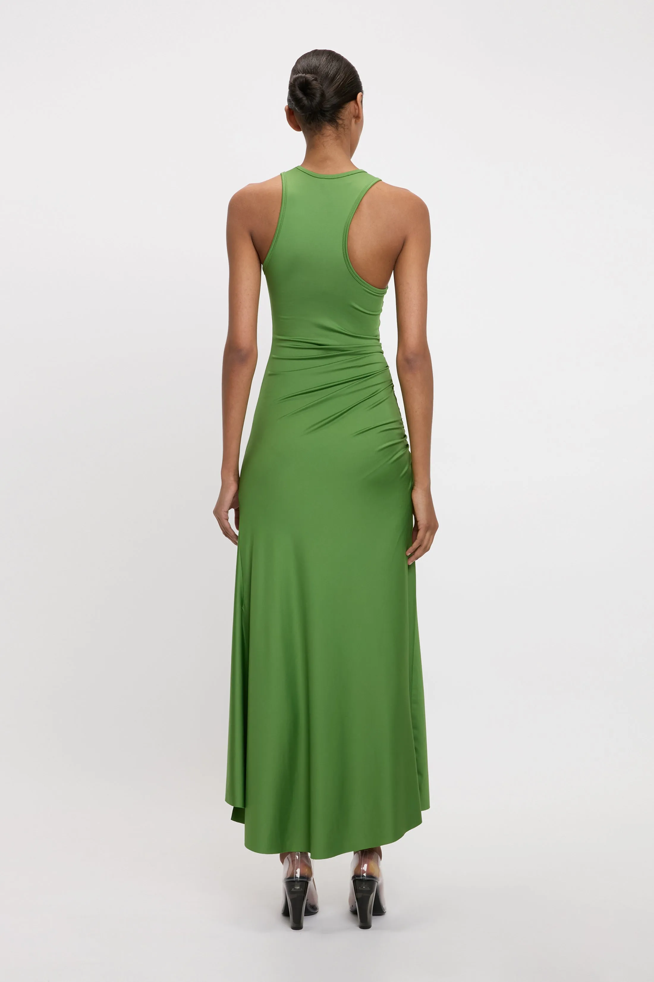 Asymmetric Tank Midi Dress In Algae sold by Victoria Beckham product image thumbnail 3