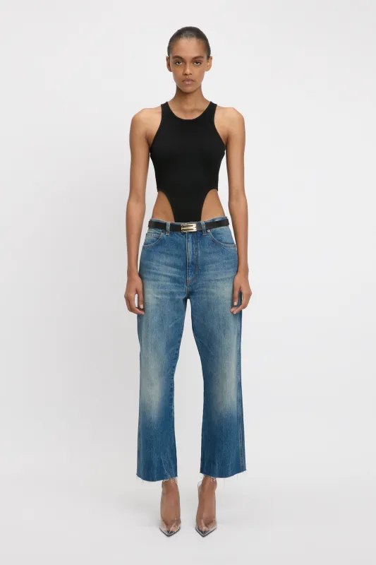 High Leg Bodysuit In Black sold by Victoria Beckham