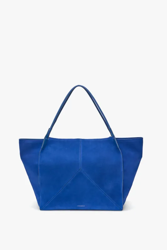 XL Victoria Tote In Sapphire Blue Suede sold by Victoria Beckham