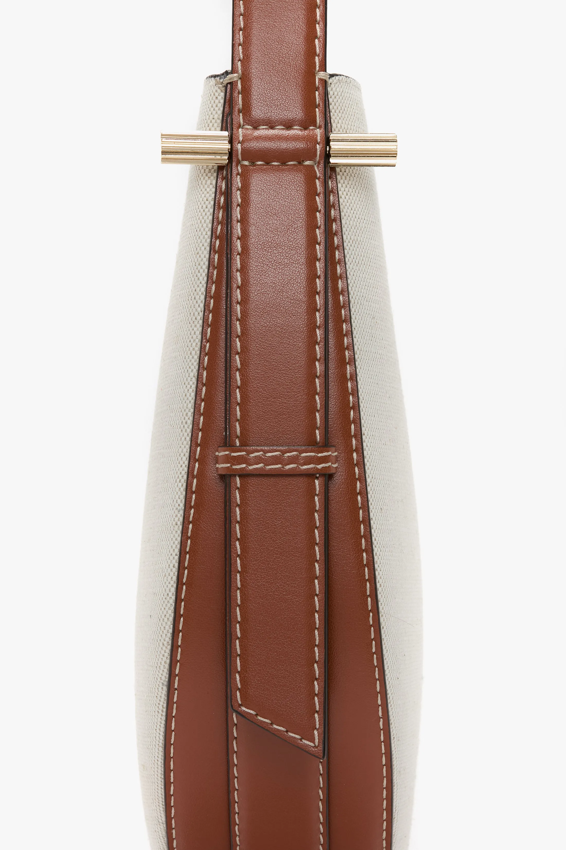 Medium Dia Hobo Bag In Ivory Canvas With Tan Leather sold by Victoria Beckham product image thumbnail 5