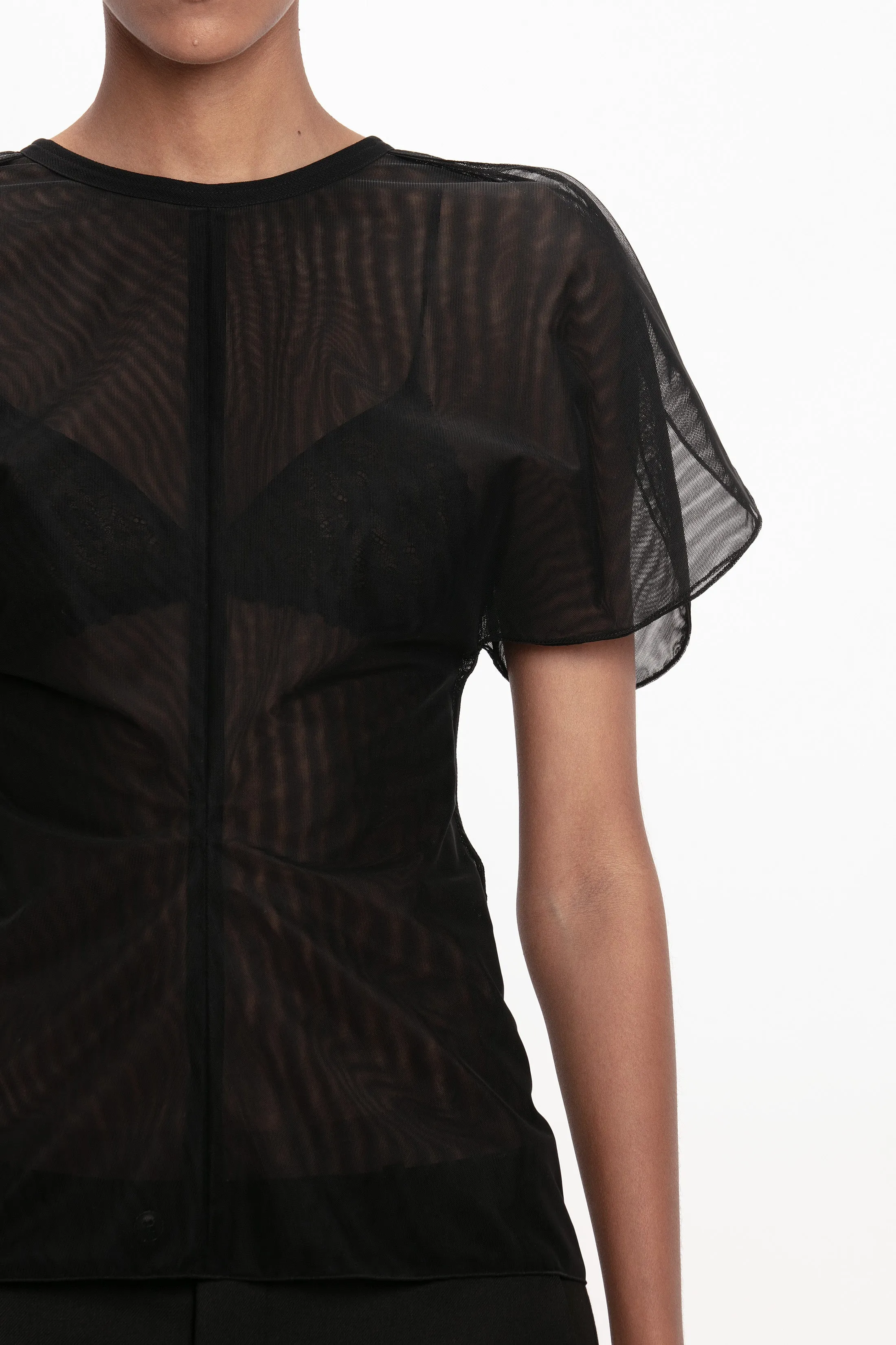 Tulle Top In Black sold by Victoria Beckham product image thumbnail 4