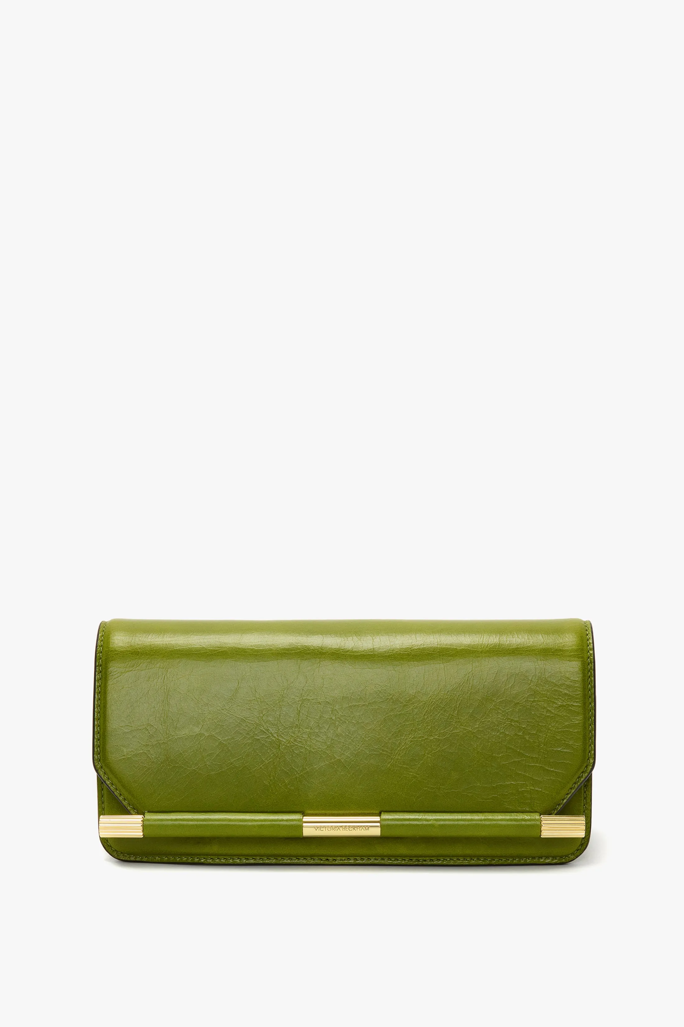 202 Clutch Bag In Green Distressed Leather sold by Victoria Beckham