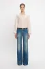 Blouson Sleeve Blouse In Blush sold by Victoria Beckham