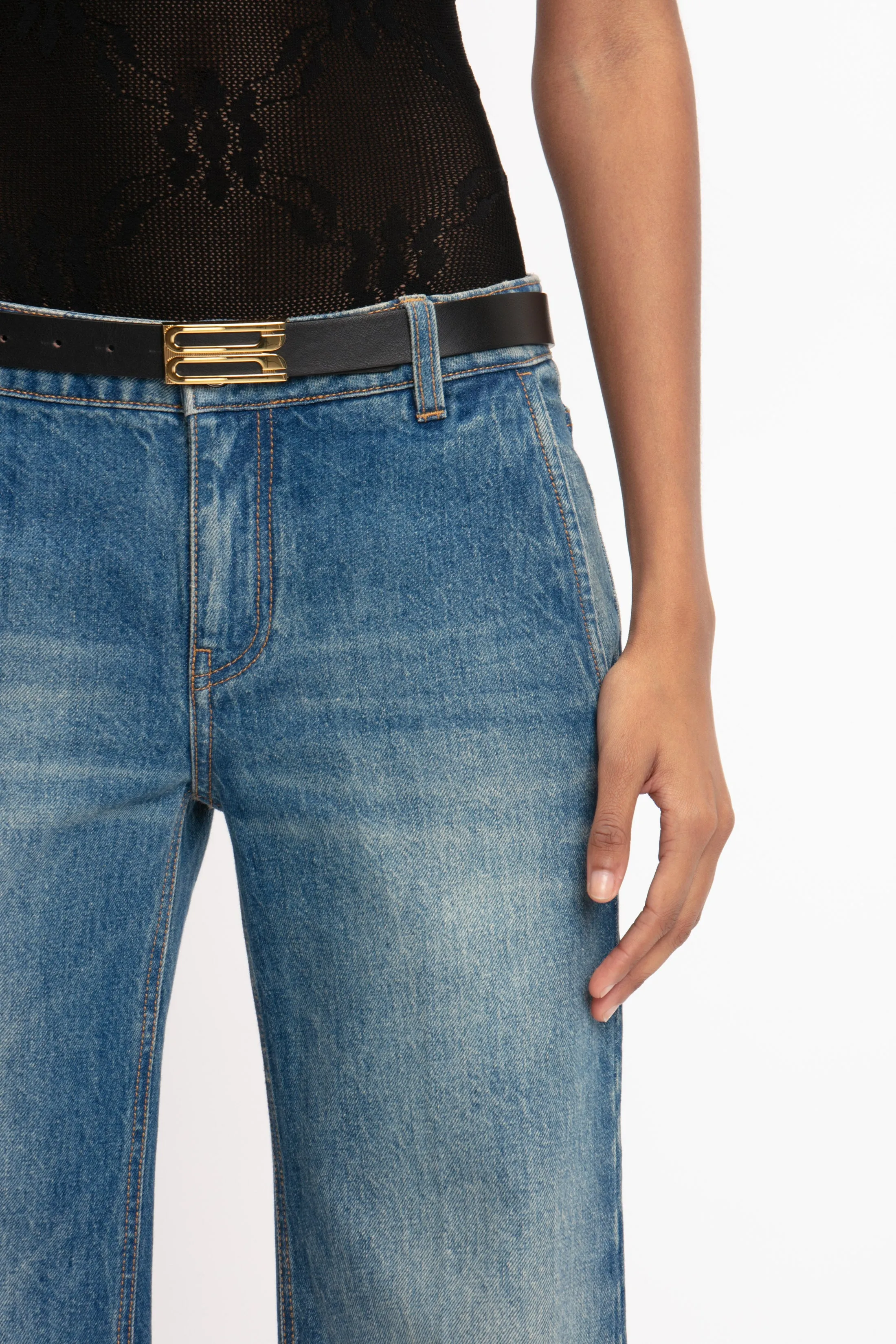 Gigi Low Waist Straight Leg Jean In Vintage Indigo sold by Victoria Beckham product image thumbnail 4