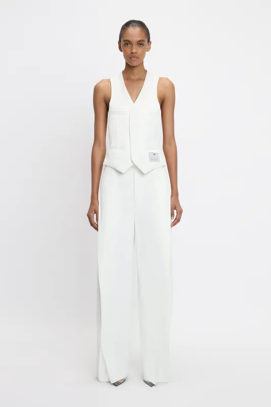 Tailored Waistcoat In Ivory sold by Victoria Beckham
